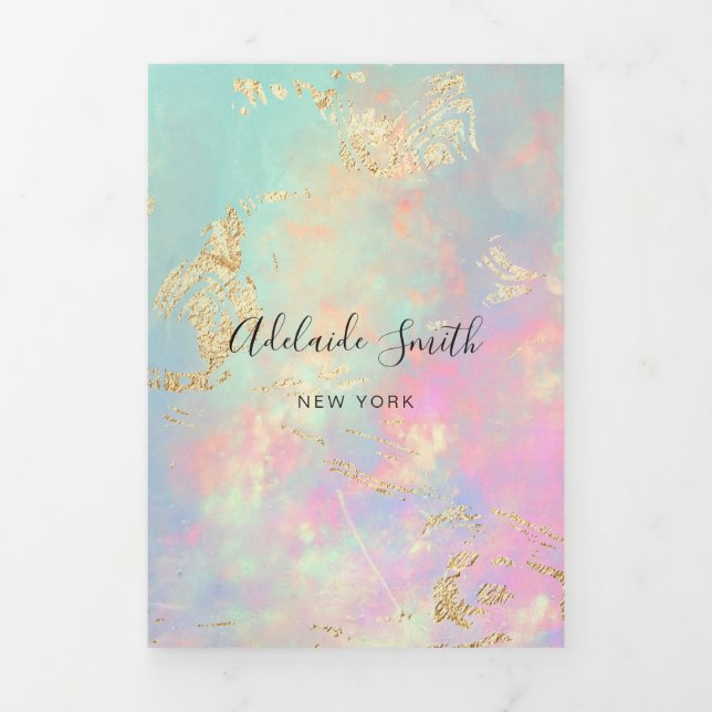 Opal inspired background Brochure Tri-Fold Invitation (Cover)