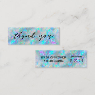 opal inspired background mini business card
