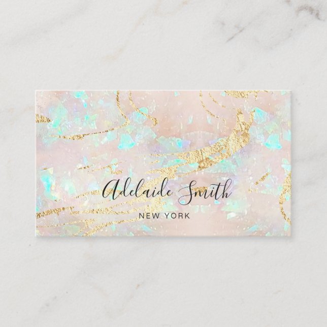 opal inspired design business card (Front)