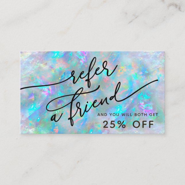  opal inspired texture referral card (Front)