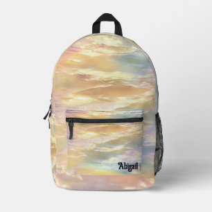 Opal Iridescent Holographic School Backpack