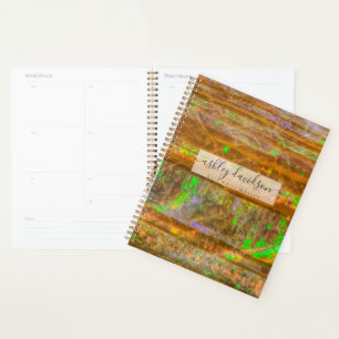 Opal Iridescent Rock Layers Planner