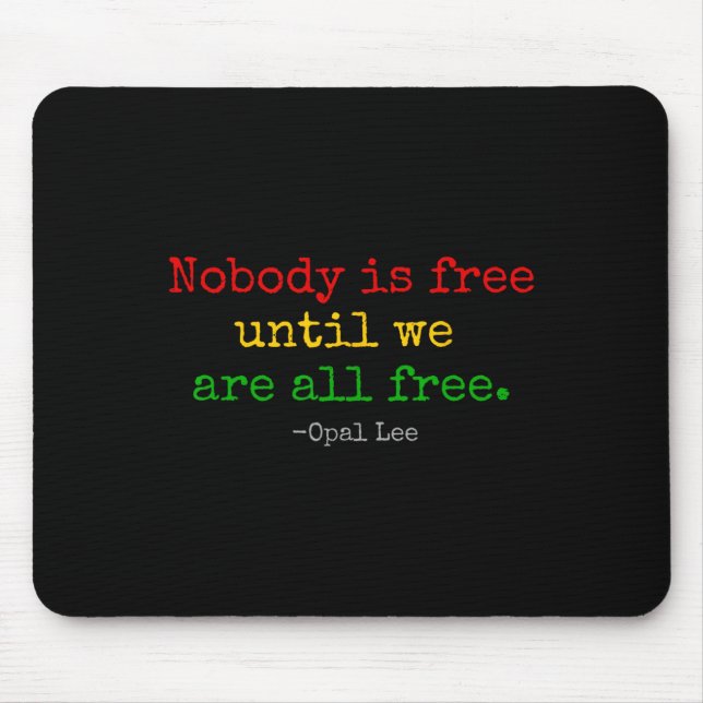 Opal Lee Juneteenth 1865 Black Independence Emanci Mouse Mat (Front)
