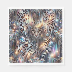 Opal Leopard Print Luxury Napkins
