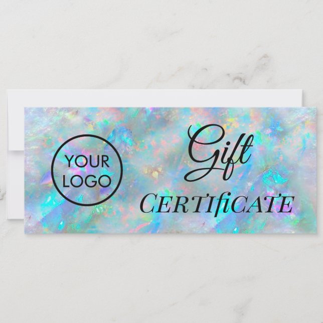 opal logo gift certificate (Front)