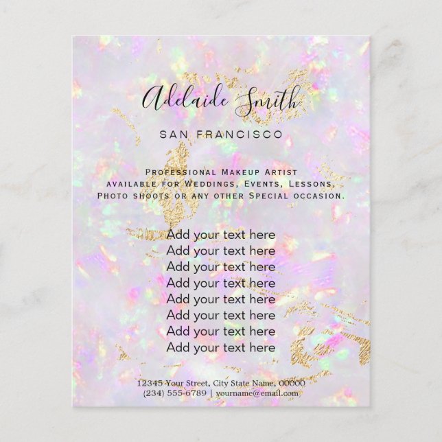 opal mineral design flyer (Front)