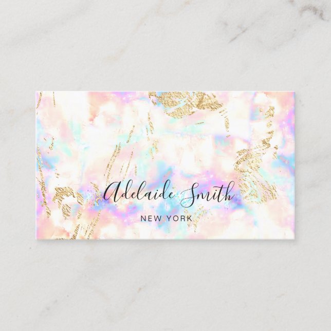 opal mineral stone business card (Front)