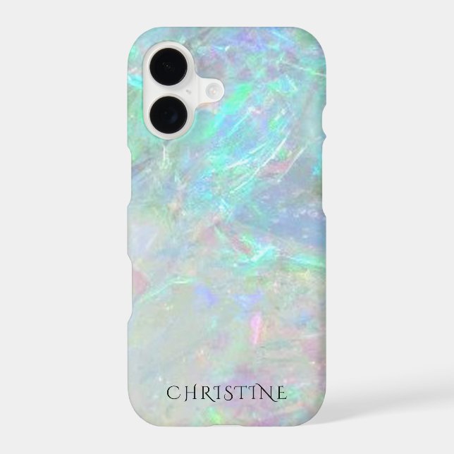 opal mineral stone photo iPhone case (Back)