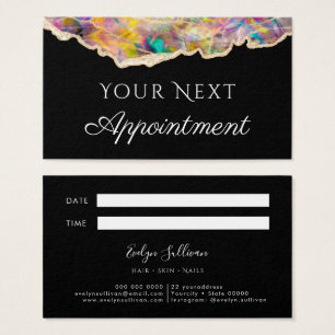 opal on black Appointment Card