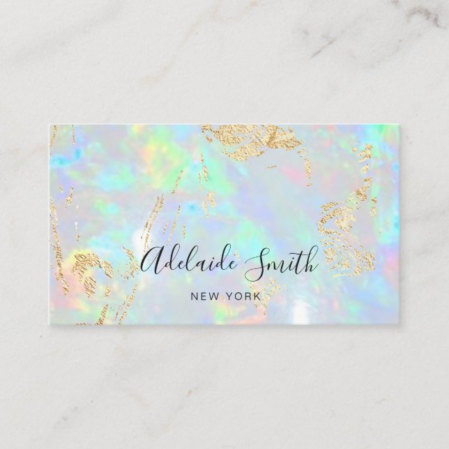 opal photo background business card (Front)