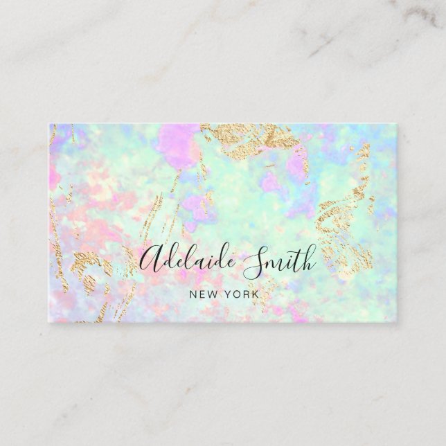 opal photo background business card (Front)