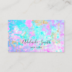 opal photo purple blue business card