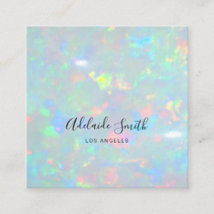 opal photo texture background square business card