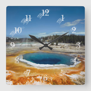 Opal Pool Square Wall Clock