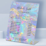 opal price list Pedestal Sign<br><div class="desc">beauty salon professional makeup artist price list</div>