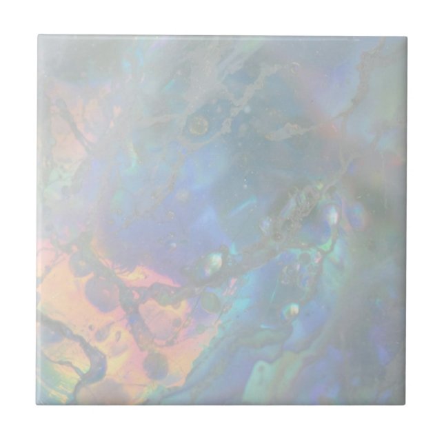 Opal print ceramic tile home decor (Front)