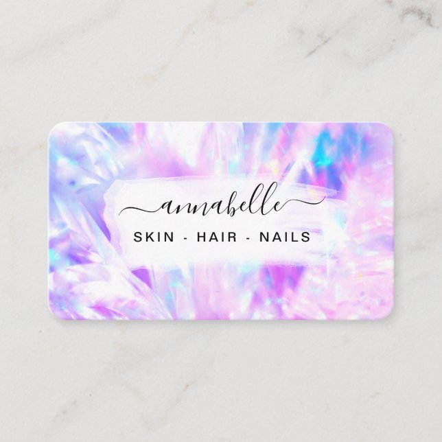 *~* OPAL QR Prism AP26 Crystal Rainbow Ethereal Business Card (Front)