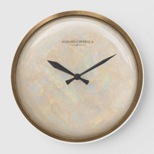 Opal replica face Grand Central quartz Large Clock