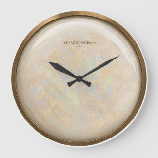 Opal replica face Grand Central quartz Large Clock