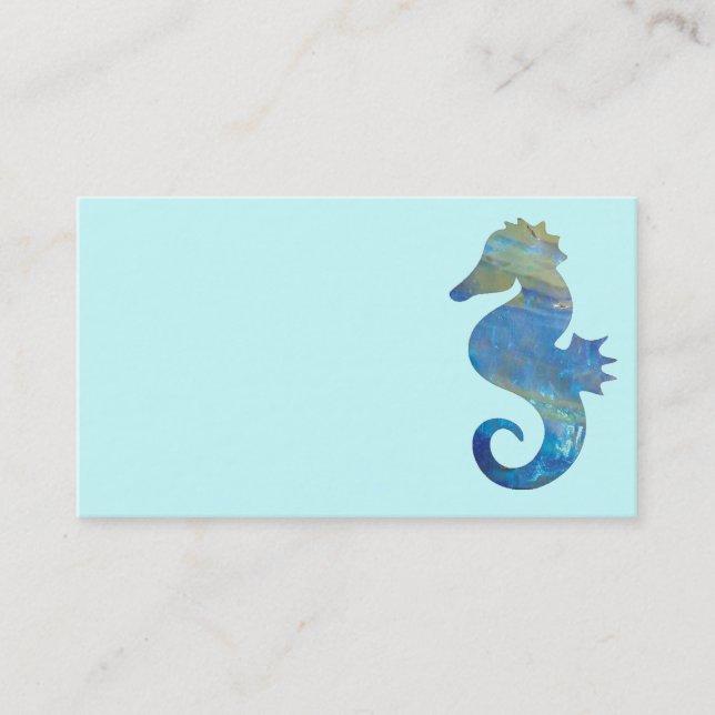 Opal Sea Horse Business Cards (Front)