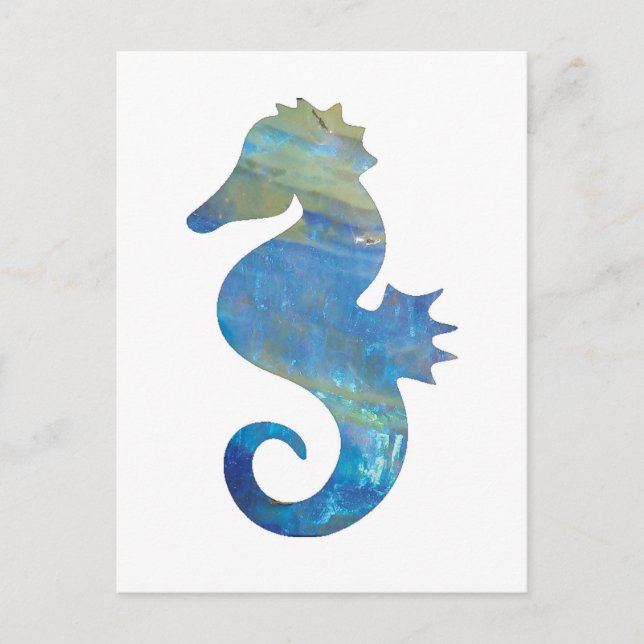 Opal Sea Horse Postcard (Front)