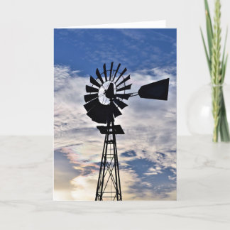 Opal Sky Windmill - 5 X 7 card, blank inside Card