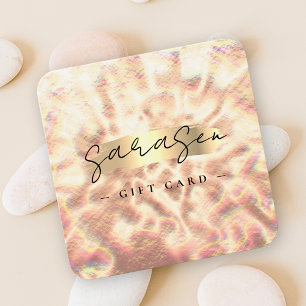 Opal Stone Background Gift Certificate Rose Gold