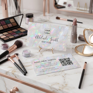 opal stone business card makeup artist elegant