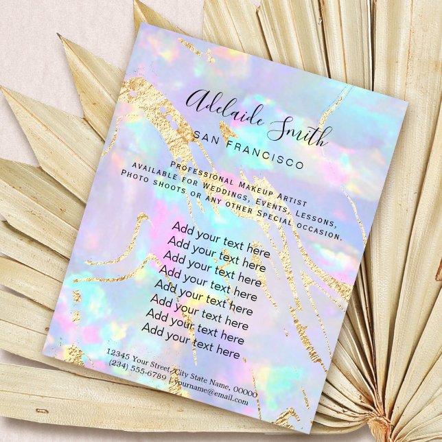 opal stone FAUX holograph Flyer (Creator Uploaded)