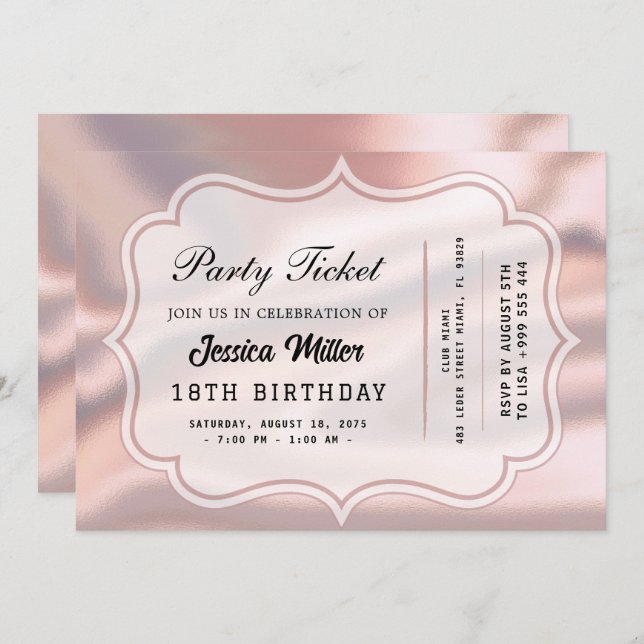  opal stone invitation (Front/Back)