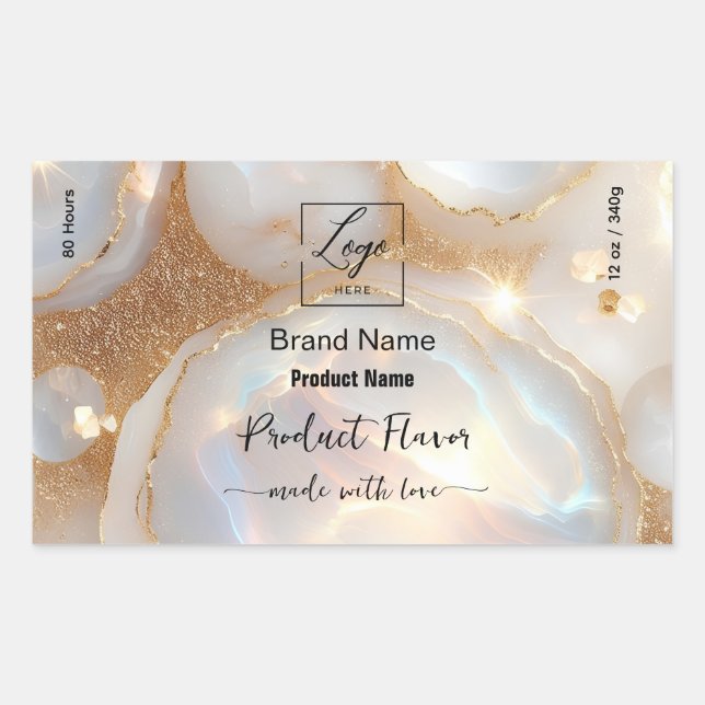 Opal Stone logo Personalised Product Label (Front)