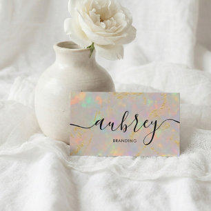 Opal Stone Logo QR Code Business Card