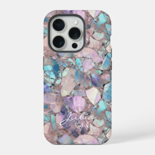 Opal Stone Pastel Shimmer Texture Pattern  iPhone iPhone 15 Pro Case