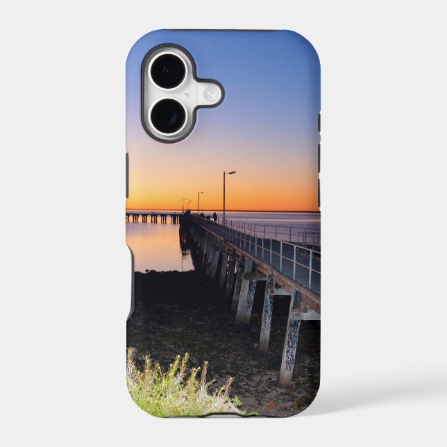 Opal Sunset: Sun Setting Over A Wharf, (Back)