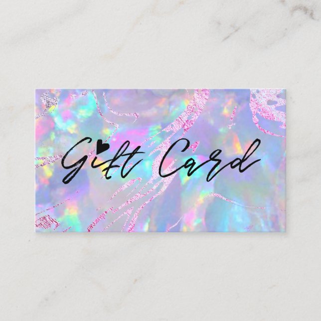opal texture background gift certificate (Front)