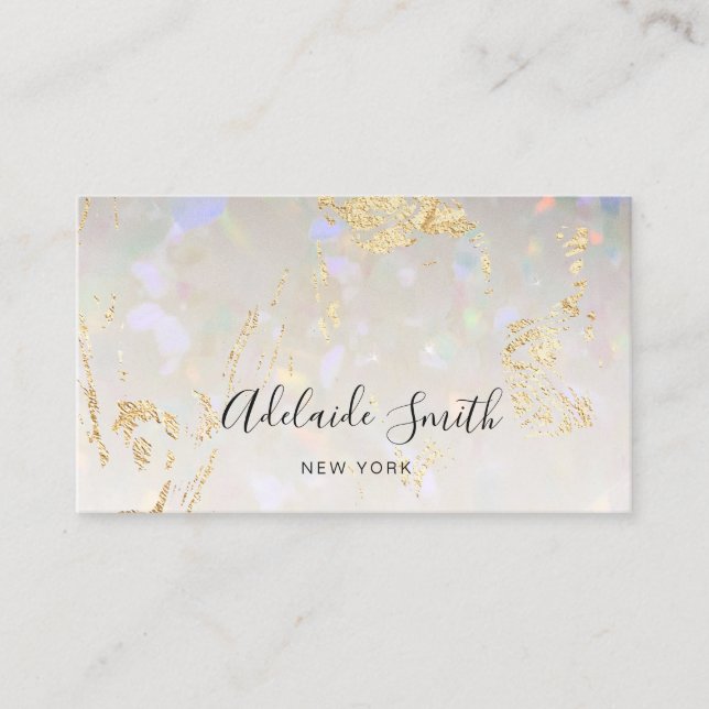 opal texture image business card (Front)