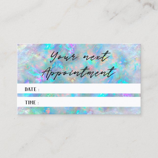opal texture photo appointment card (Front)