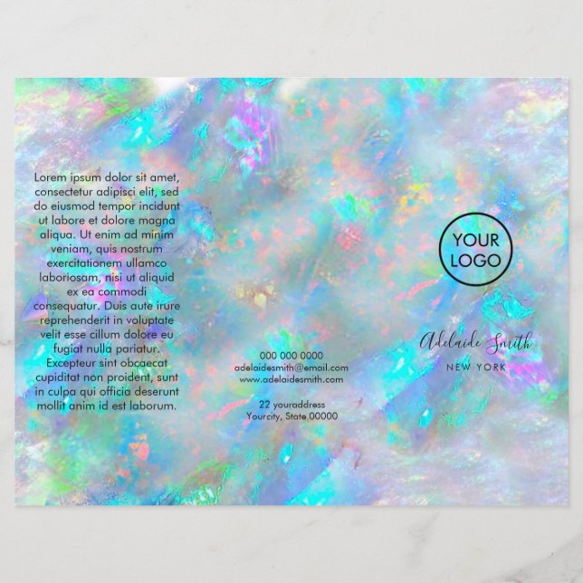 opal texture trifold brochure (Front)