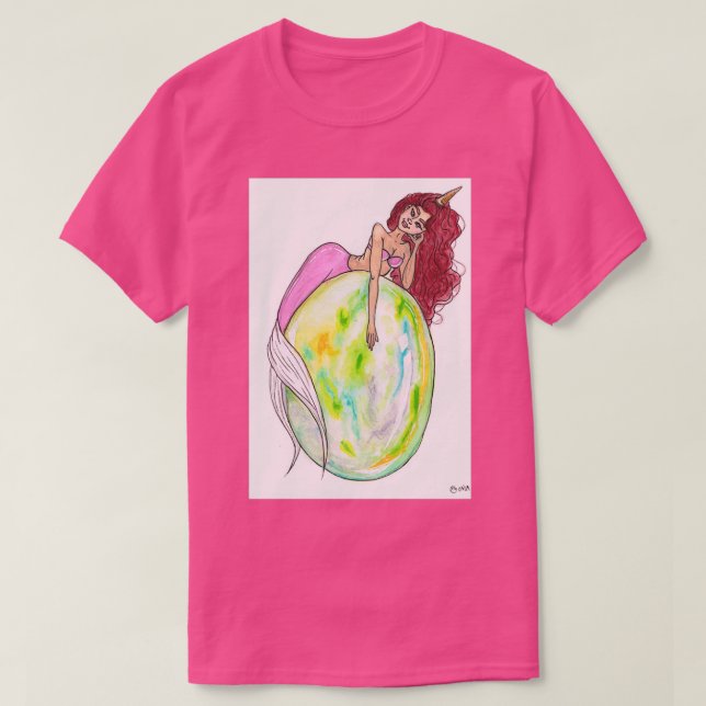 Opal Unicorn Mermaid T-Shirt (Design Front)