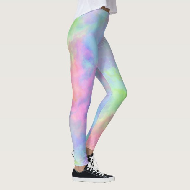 opal watercolor splash : leggings (Right)