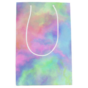 opal watercolor splash : medium gift bag