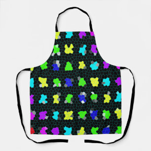 Opalescent Colorful Stained Glass Checks, Apron