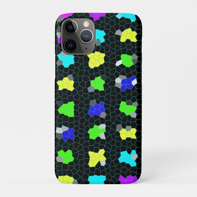 Opalescent Colorful Stained Glass Checks, Case-Mate iPhone Case (Back)