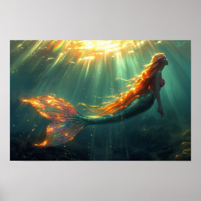 Opalescent Mermaid Poster (Front)