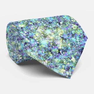 Opalescent Ocean Blue Green Mermaid Glitter Tie
