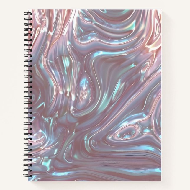 Opalescent Swirl: A Liquid Dream Notebook (Front)
