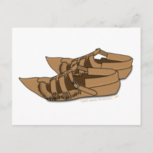 Opanke Balkan Folk Dancing  Shoes Postcard