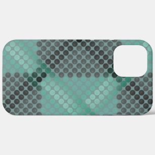 Opaque and green circle or balls, forming squares iPhone 12 pro max case
