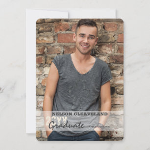 Opaque Banner Photo Graduation Announcement