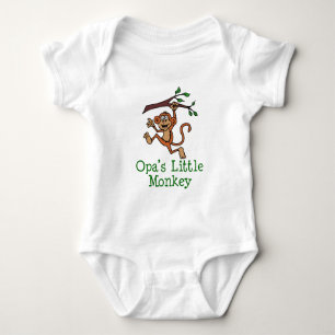 Opa's Little Monkey Baby Bodysuit